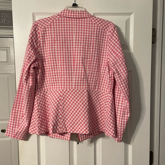 NWOT Issac Mizrahi Live Gingham Jacket - Picture 10 of 16